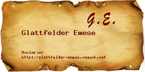 Glattfelder Emese névjegykártya